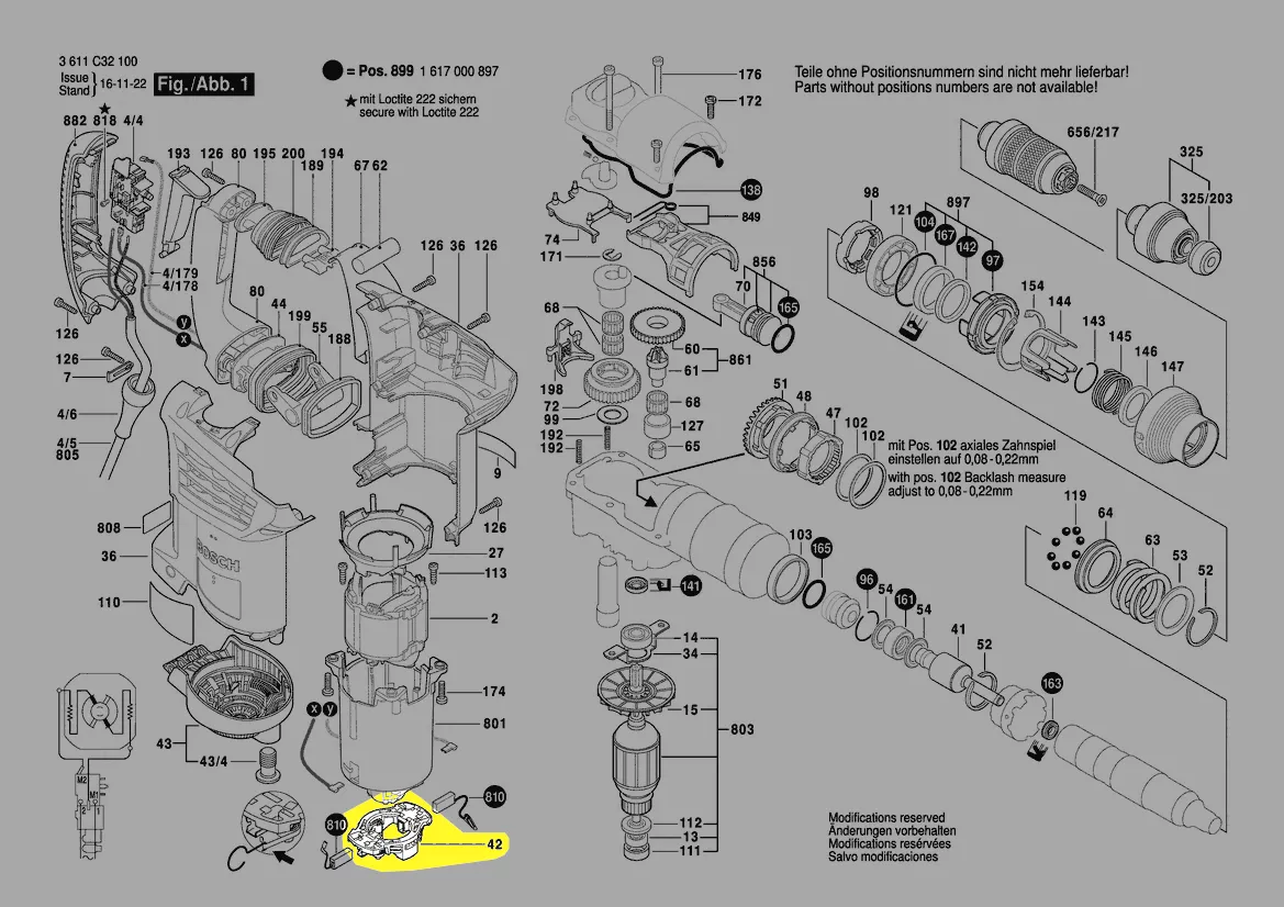 Couronne porte balais réf. 1 614 336 072 BOSCH